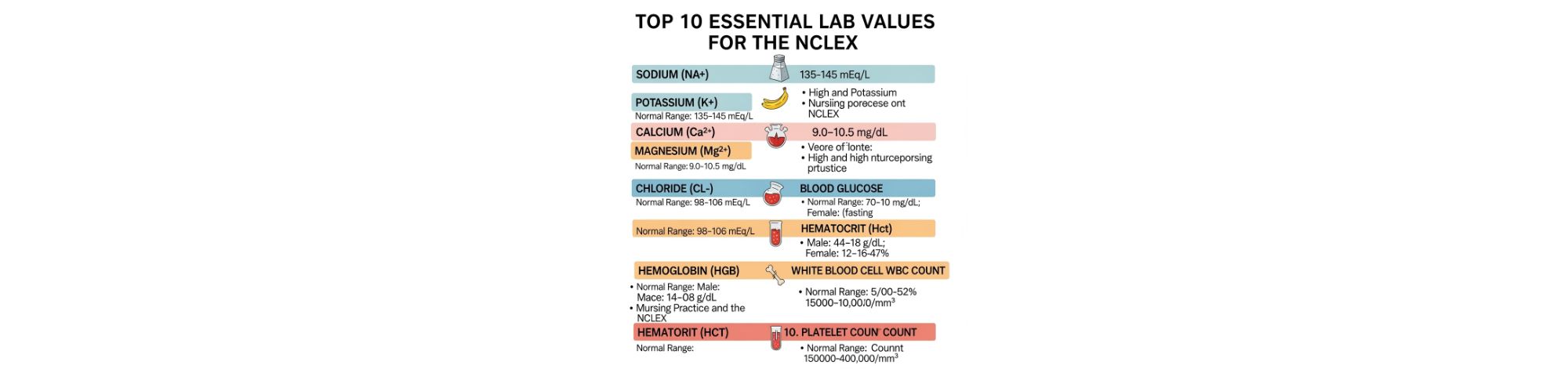 10 valores de laboratorio clave para NCLEX®