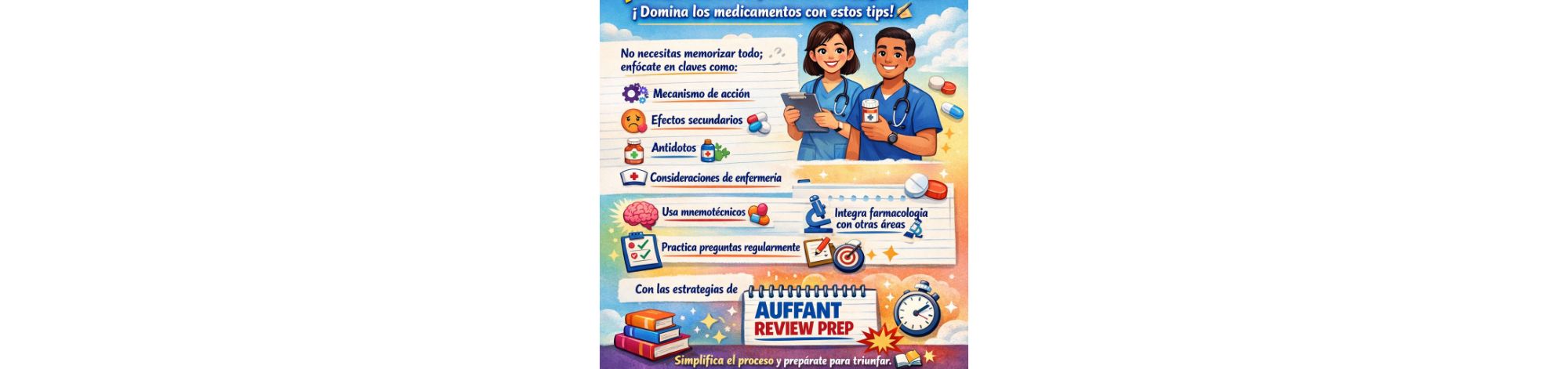 Cómo estudiar medicamentos para el NCLEX® Auffant Review Prep